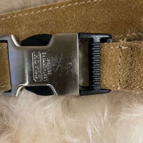 Coach Suede Fur Trimmed Wedge Boots - Picture 4 of 9